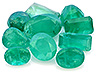 Emerald Mixed Lot Mixed shapes Moderately to Heavily included