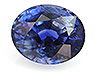 Sapphire Single Oval Moderately included