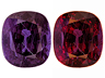 Color Change Garnet Single Cushion Moderately included