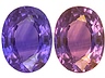 Color Change Sapphire Closeout Oval Slightly included