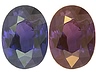 Color Change Sapphire Closeout Oval Slightly included