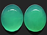 Chrysoprase Pair Oval Translucent