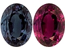 Color Change Garnet Single Oval Eye clean