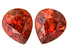 Malaia Garnet Pair Pear Eye clean