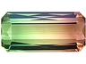 Bi Color Tourmaline Single Octagon Eye clean
