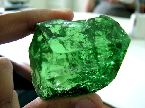 Weighing in at 325.14 carats and priced well over two million dollars, this extraordinary tsavorite is one of the largest most valuable gems ever to be discovered in East Africa.