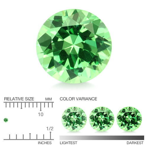 Calibrated Tsavorite TS13427ab