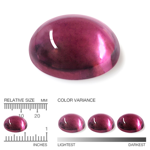 Calibrated Rhodolite XRHB334aa