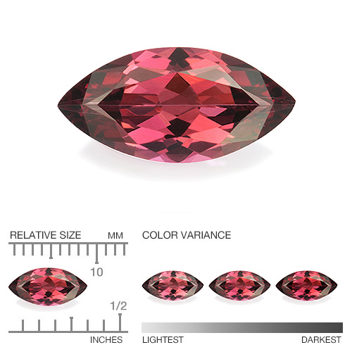 Calibrated Rhodolite XRH204aa