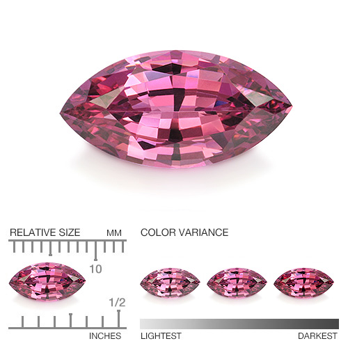 Calibrated Rhodolite XRH212aa