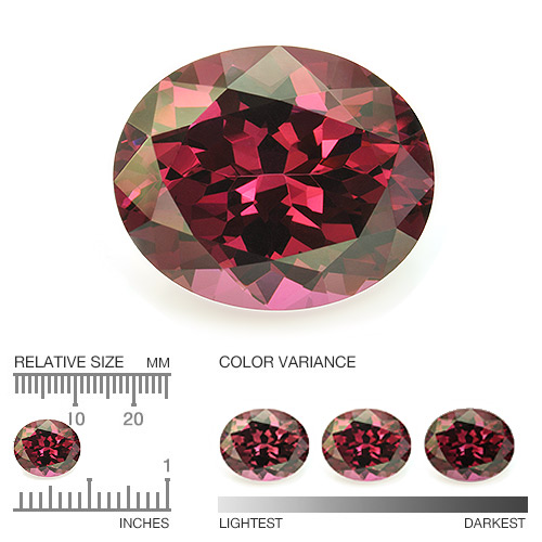 Calibrated Rhodolite XRH312aa