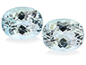 Aquamarine Pair Oval Eye clean