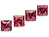 Ruby  Square Eye clean to Slightly included