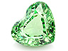 Tsavorite Single Heart Eye clean to Slightly included