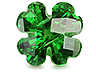 Tsavorite Carving Cloverleaf Moderately to Heavily included