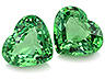 Tsavorite Pair Heart Slightly to Moderately included