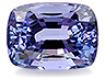 Tanzanite Single Cushion Eye clean