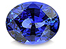 Sapphire Single Oval Eye clean to Slightly included