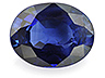 Sapphire Single Oval Moderately included