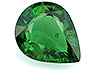 Chrome Tourmaline Single Pear Slightly to Moderately included