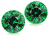 Tsavorite Pair Round Eye clean to Slightly included