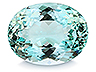 Aquamarine Single Oval Eye clean