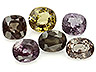 Color Change Garnet  Mixed shapes Moderately to Heavily included