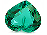Emerald Single Heart Slightly to Moderately included