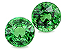 Tsavorite Pair Round Slightly to Moderately included