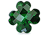 Tsavorite Carving Cloverleaf Moderately to Heavily included