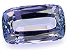 Tanzanite Single Cushion Eye clean