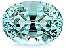 Aquamarine Single Oval Eye clean