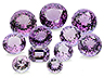 Amethyst Mixed Lot Mixed shapes Eye clean to Slightly included