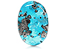 Turquoise Single Oval Opaque