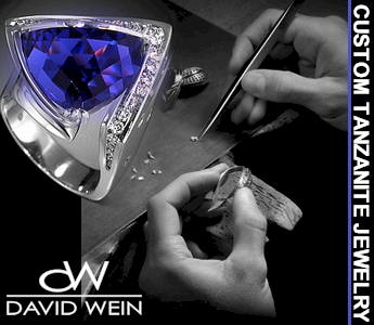 Custom tanzanite jewelry at David Wein