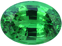 Tsavorite Garnet, Bottom view